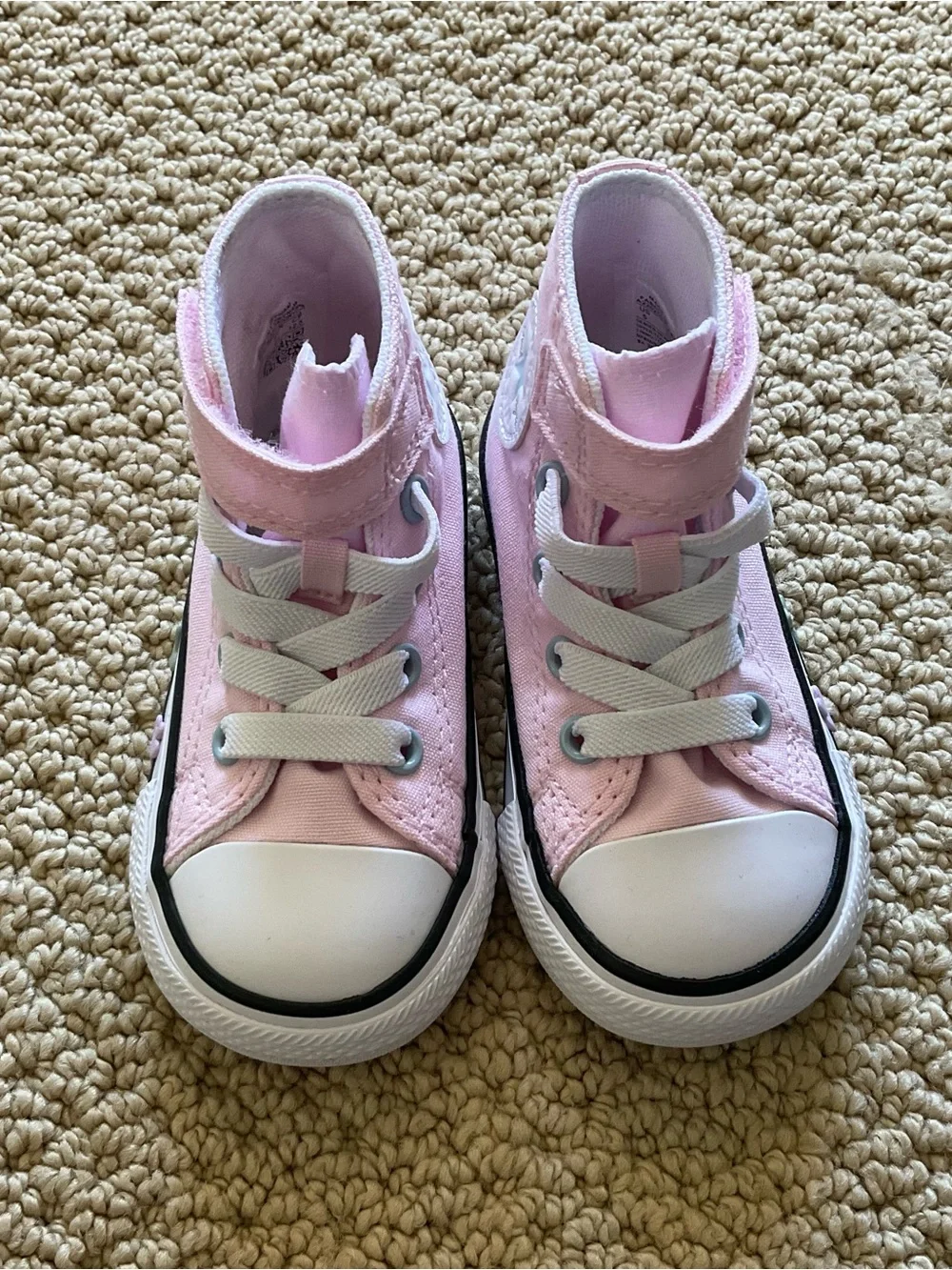 NIB Converse Toddler’s Pink High-Top Sneakers with Floral Accents
